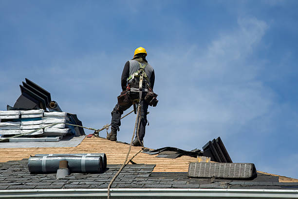 Professional Gutter Installation technician working in Wrightsboro, TX